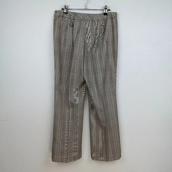 Worthington Petite Stretch Tan Tartan Plaid Trousers  Size 8P - Picture 6 of 9